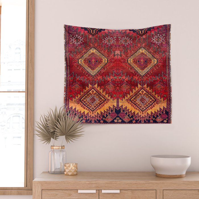 N200 - Berber Moroccan Heritage Oriental Traditional Moroccan Style Wall Tapestry Gallery Image 2