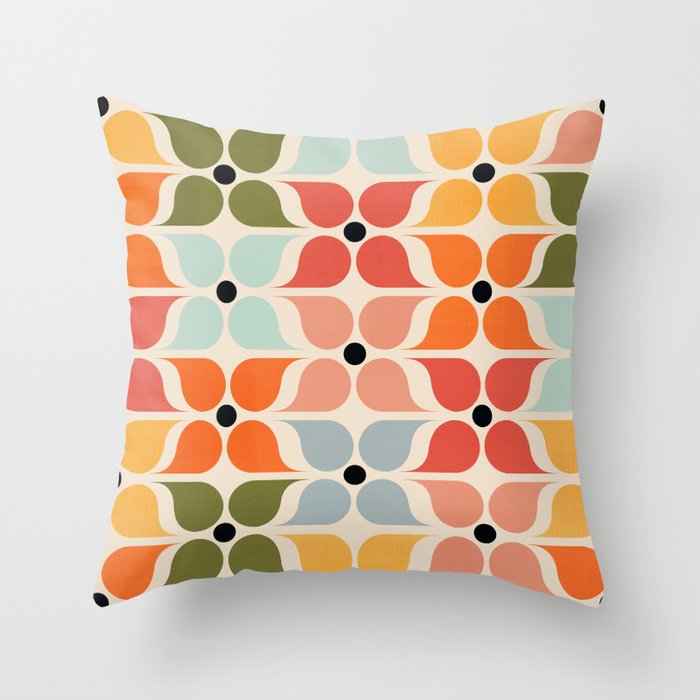 Old times geometry pattern Throw Pillow Gallery Image 6