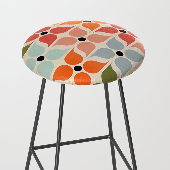 Old times geometry pattern Stool Gallery Image 2