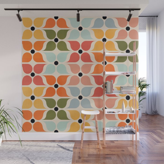 Old times geometry pattern Wall Mural Gallery Image 1