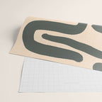 Abstract Retro Maze - Mid Century Modern Lines Green  Wrapping Paper Gallery Image 2