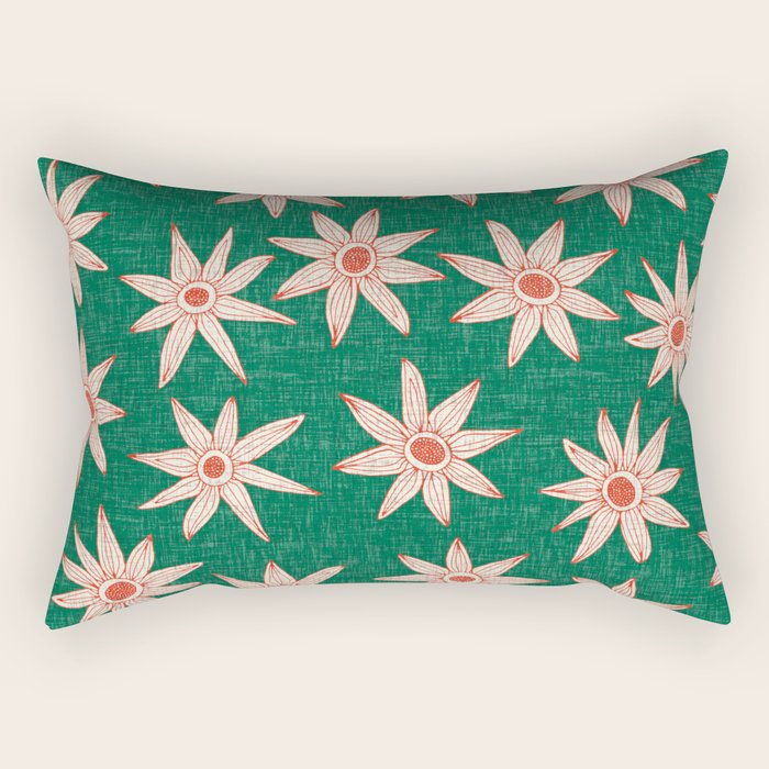 sema palm fire orange Rectangular Pillow Gallery Image 2