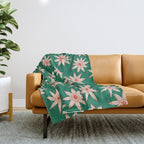 sema palm fire orange Throw Blanket Gallery Image 1
