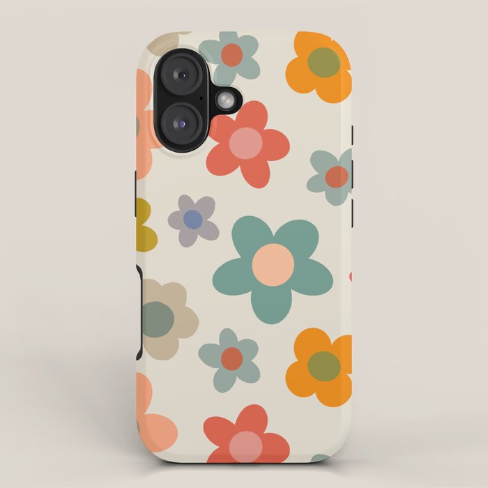 Flower Power Floral | Retro 60s 70s iPhone Case Gallery Image 1