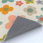 Flower Power Floral | Retro 60s 70s Rug Gallery Image 4