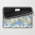 Groovy Party disco ball blue Laptop Sleeve Gallery Image 2