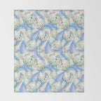 Groovy Party disco ball blue Throw Blanket Gallery Image 2