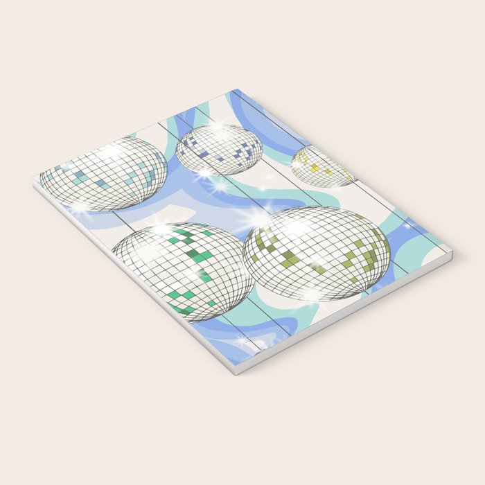 Groovy Party disco ball blue Notebook Gallery Image 3