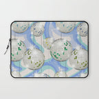 Groovy Party disco ball blue Laptop Sleeve Gallery Image 1