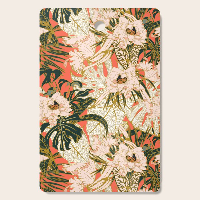 Flowering tropical coral bloom Cutting Board Gallery Image 1