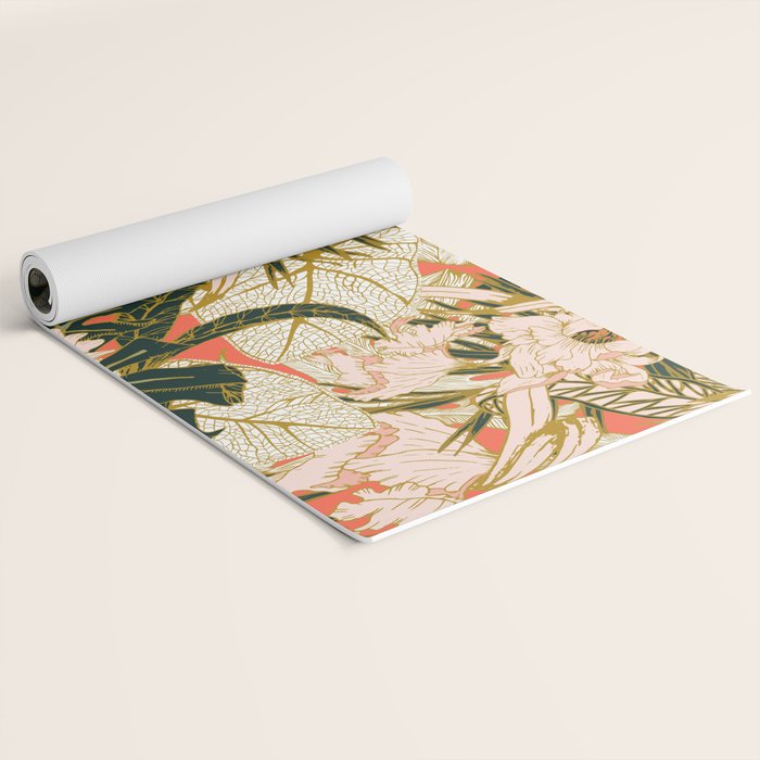 Flowering tropical coral bloom Yoga Mat Gallery Image 2