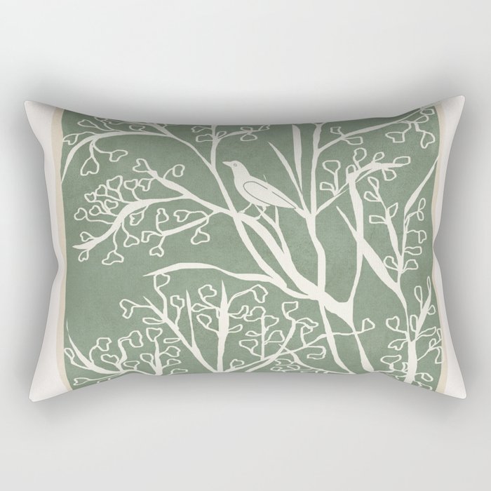 Birds on Branches 02 Rectangular Pillow Gallery Image 1