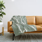 Birds on Branches 02 Throw Blanket Gallery Image 1