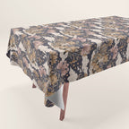 Fox Cubs in Moonlit Garden Tablecloth Gallery Image 1