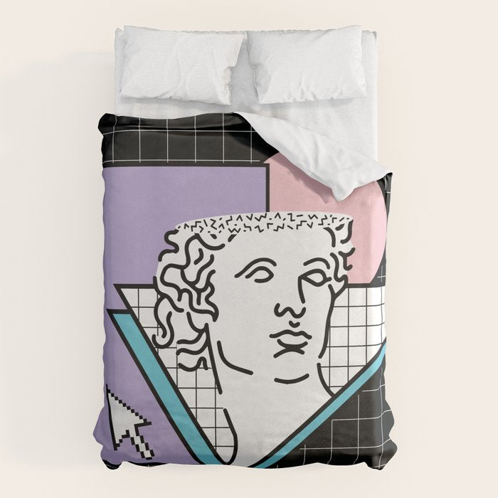 Apollo Vaporwave / greek god Duvet Cover Gallery Image 6