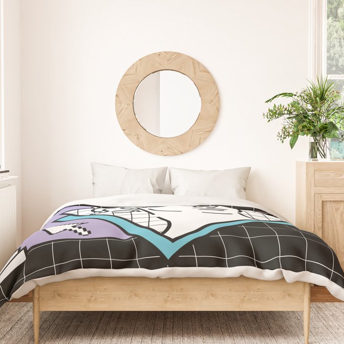Apollo Vaporwave / greek god Duvet Cover Gallery Image 3