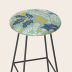 Wonderful ditsy holiday joy mint Stool Gallery Image 2