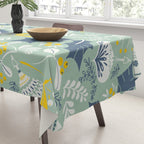 Wonderful ditsy holiday joy mint Tablecloth Gallery Image 3