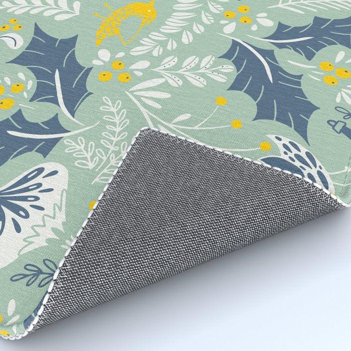Wonderful ditsy holiday joy mint Rug Gallery Image 4