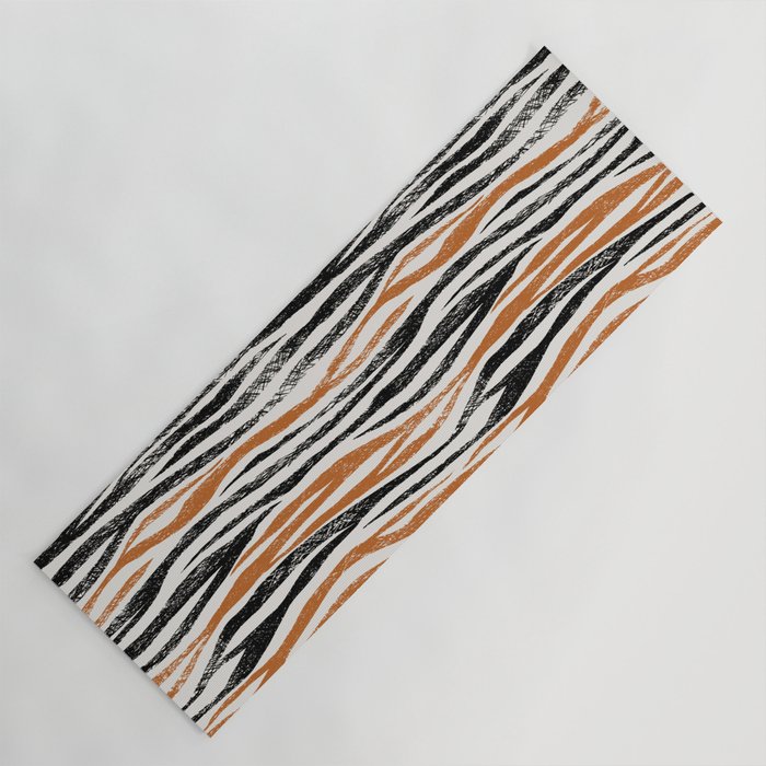 Black Forest Stripes terracotta Yoga Mat Gallery Image 1