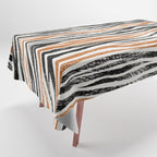 Black Forest Stripes terracotta Tablecloth Gallery Image 1