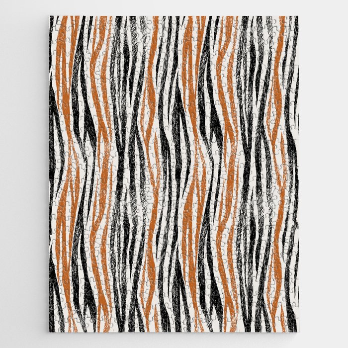 Black Forest Stripes terracotta Jigsaw Puzzle Gallery Image 1