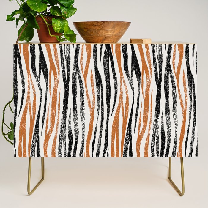 Black Forest Stripes terracotta Credenza Gallery Image 1