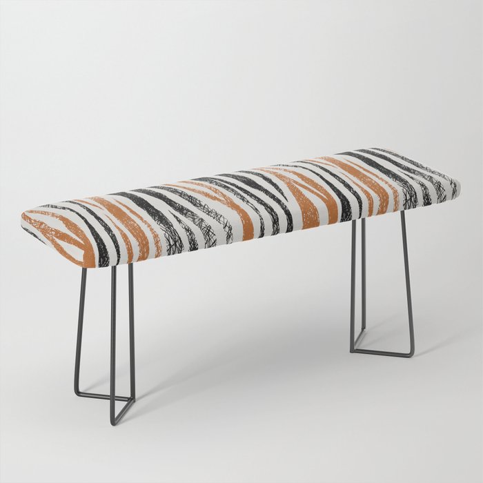 Black Forest Stripes terracotta Bench Gallery Image 1