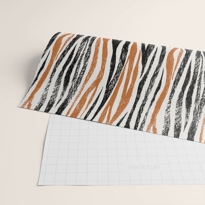 Black Forest Stripes terracotta Wrapping Paper Gallery Image 2