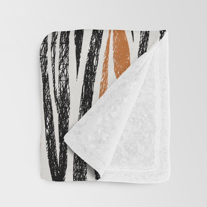 Black Forest Stripes terracotta Throw Blanket Gallery Image 3