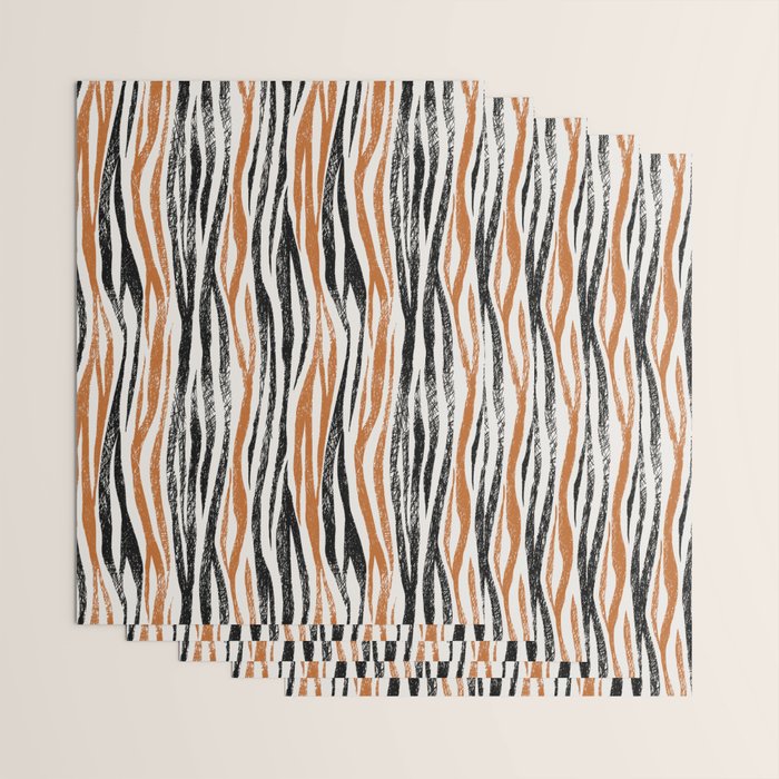Black Forest Stripes terracotta Wrapping Paper Gallery Image 3