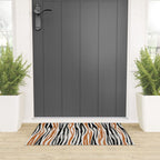 Black Forest Stripes terracotta Welcome Mat Gallery Image 3