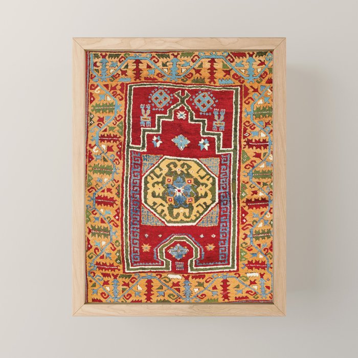 Konya Central Anatolian Niche Rug Print Mini Art Print Gallery Image 1