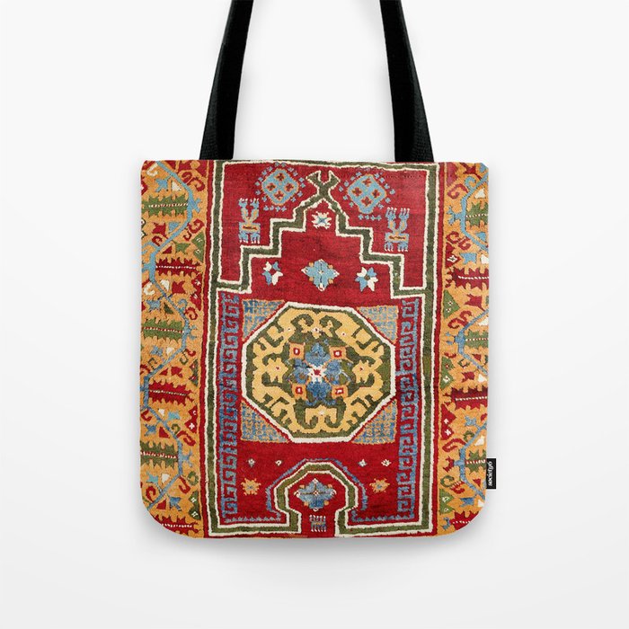 Konya Central Anatolian Niche Rug Print Tote Bag Gallery Image 1
