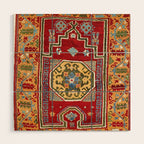 Konya Central Anatolian Niche Rug Print Wood Wall Art Gallery Image 1