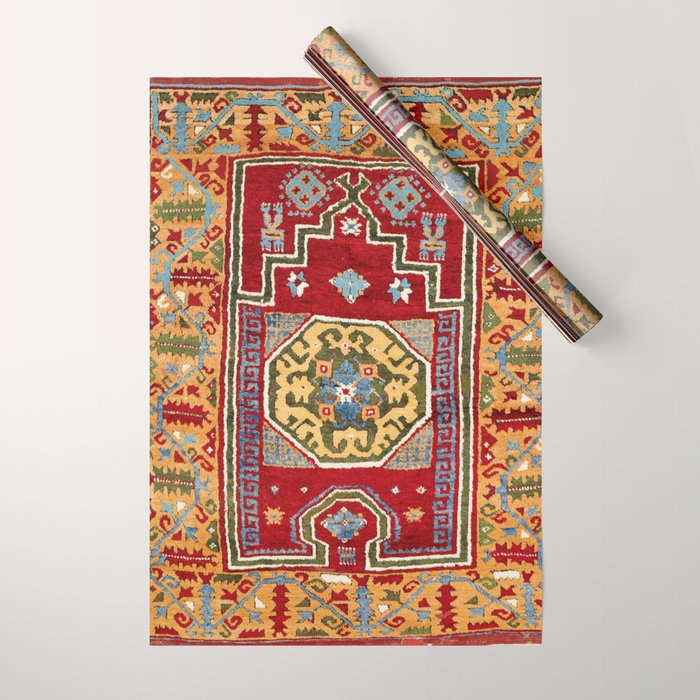 Konya Central Anatolian Niche Rug Print Wrapping Paper Gallery Image 1