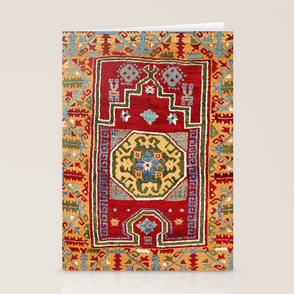Konya Central Anatolian Niche Rug Print Stationery Card Gallery Image 1