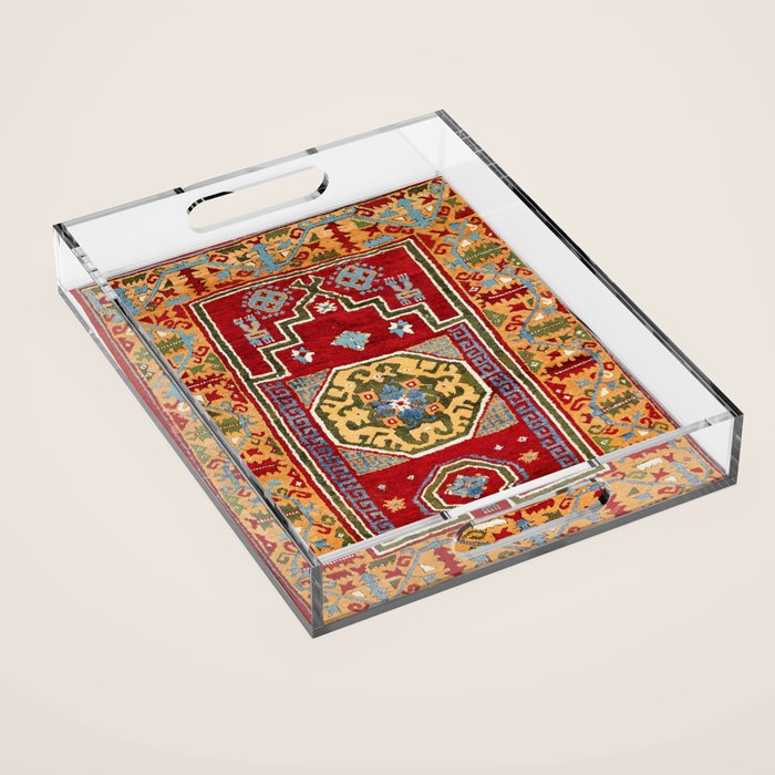 Konya Central Anatolian Niche Rug Print Acrylic Tray Gallery Image 1