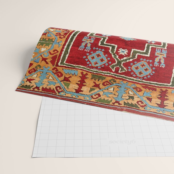 Konya Central Anatolian Niche Rug Print Wrapping Paper Gallery Image 2