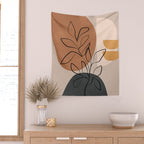 Abstract Minimal Plant 1 Wall Tapestry Gallery Image 2
