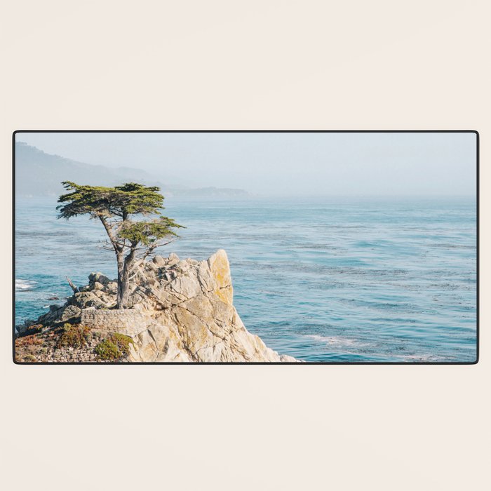 Lone Cypress Tree - Coastal California Landscape Photography Desk Mat Gallery Image 3