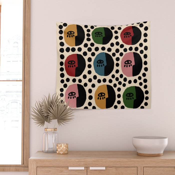 Little Faces Wall Tapestry Gallery Image 2