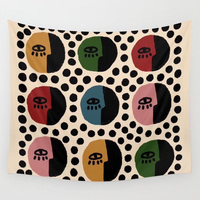 Little Faces Wall Tapestry Gallery Image 4