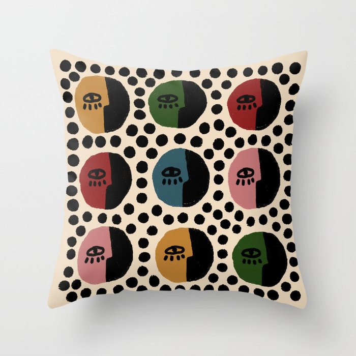 Little Faces Throw Pillow Gallery Image 6