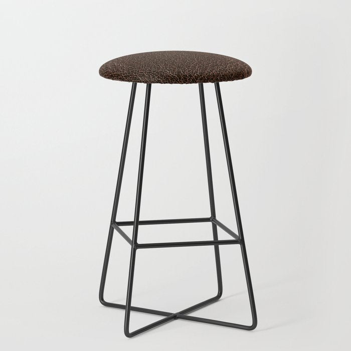 Brown leather Stool Gallery Image 1