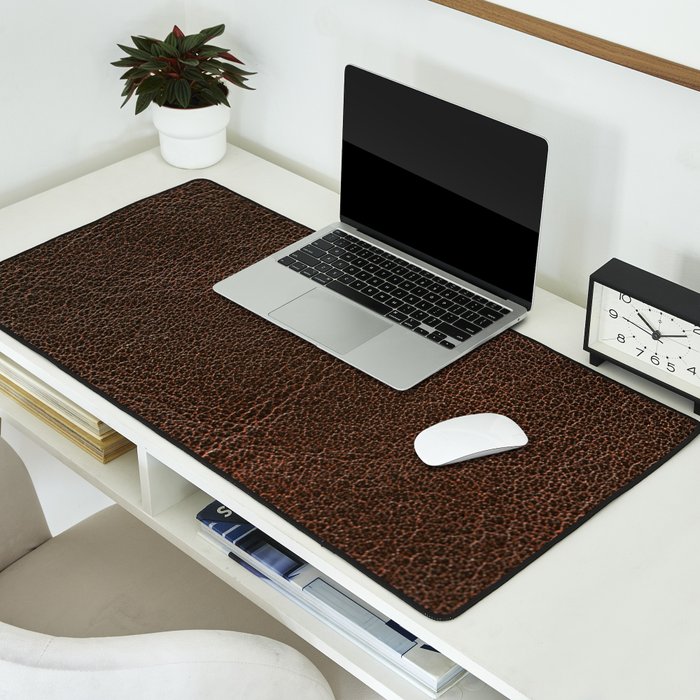 Brown leather Desk Mat Gallery Image 2