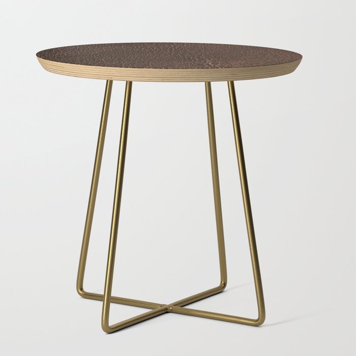 Brown leather Side Table Gallery Image 1