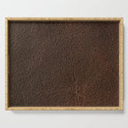 Brown leather Serving Tray Gallery Image 1