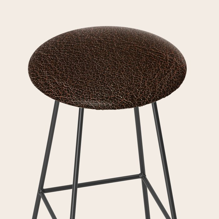Brown leather Stool Gallery Image 2