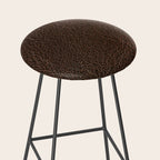 Brown leather Stool Gallery Image 2